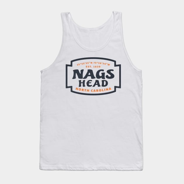 Nags Head, NC Summer Vacation Beach Trip Tank Top by Contentarama